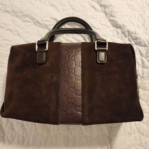 Authenticated brown Gucci speedy bag